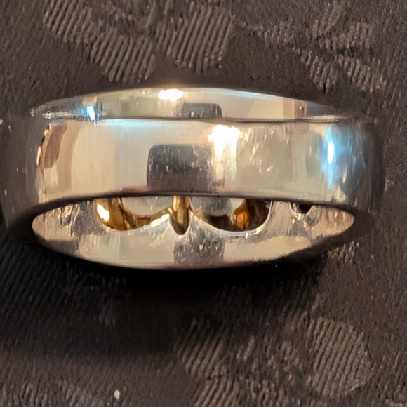Judith Ripka Ball Bead Solid Sterling Silver Wide Band Dome Ring Size 9 - Picture 9 of 13